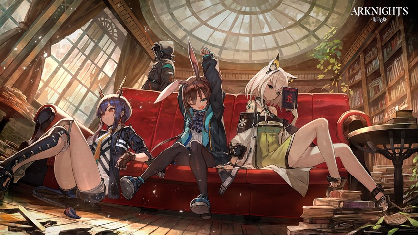 doctor, amiya, kal'tsit, and ch'en (arknights) drawn by lack