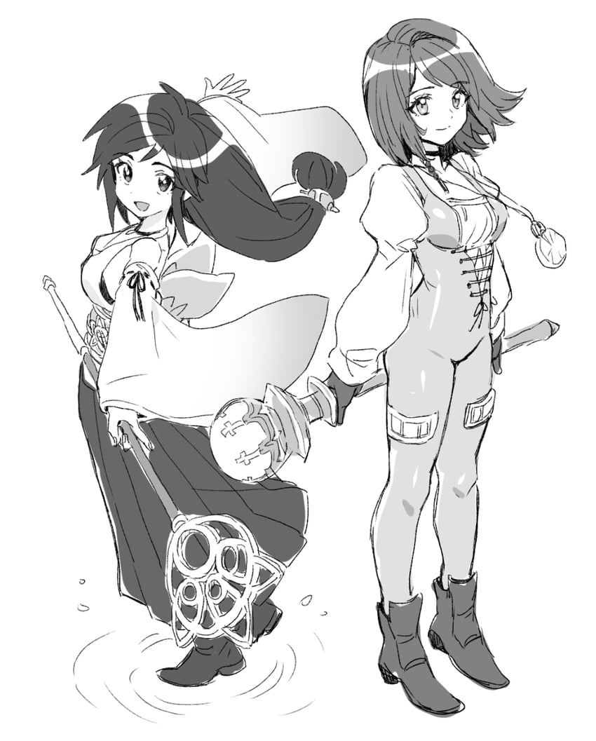 garnet til alexandros xvii and yuna (final fantasy and 2 more) drawn by dede_(qwea_00000)