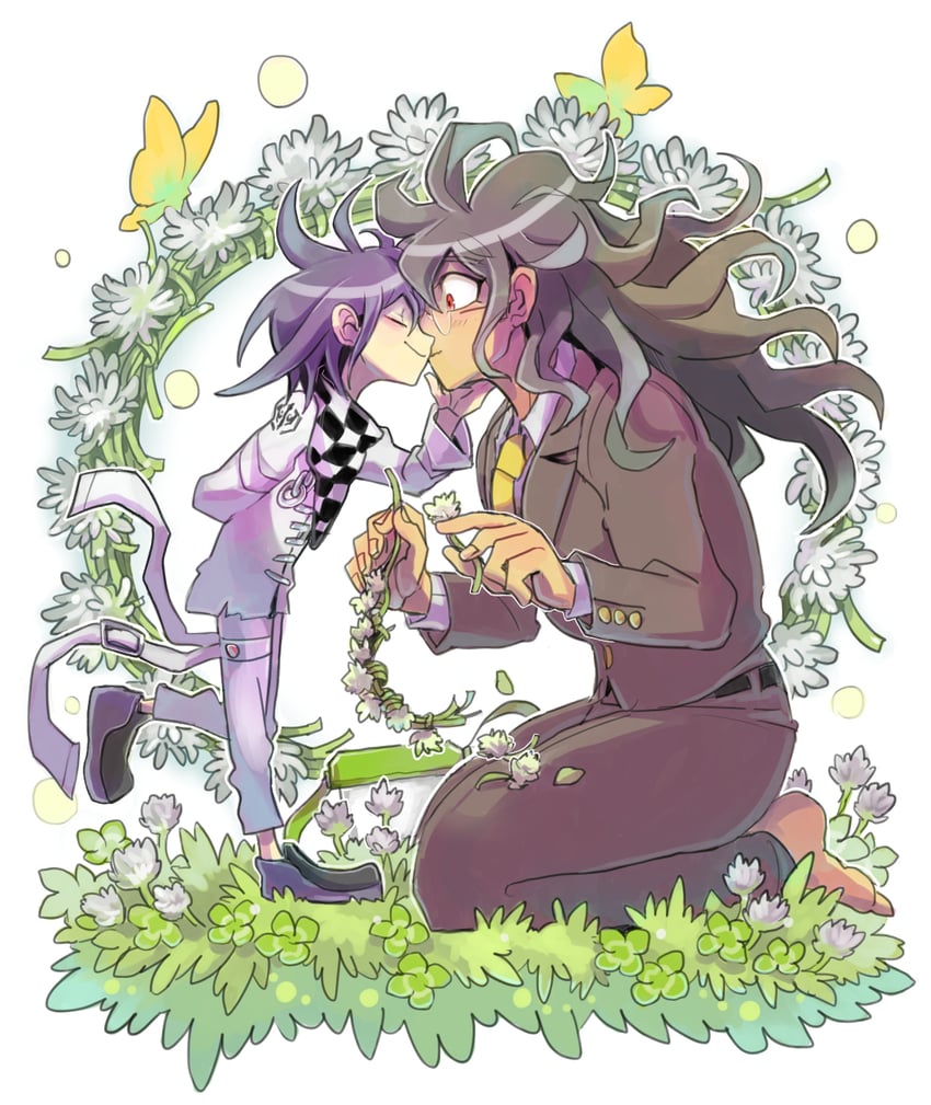 oma kokichi and gokuhara gonta (danganronpa and 1 more) drawn by kumakoro_(tetsupag)