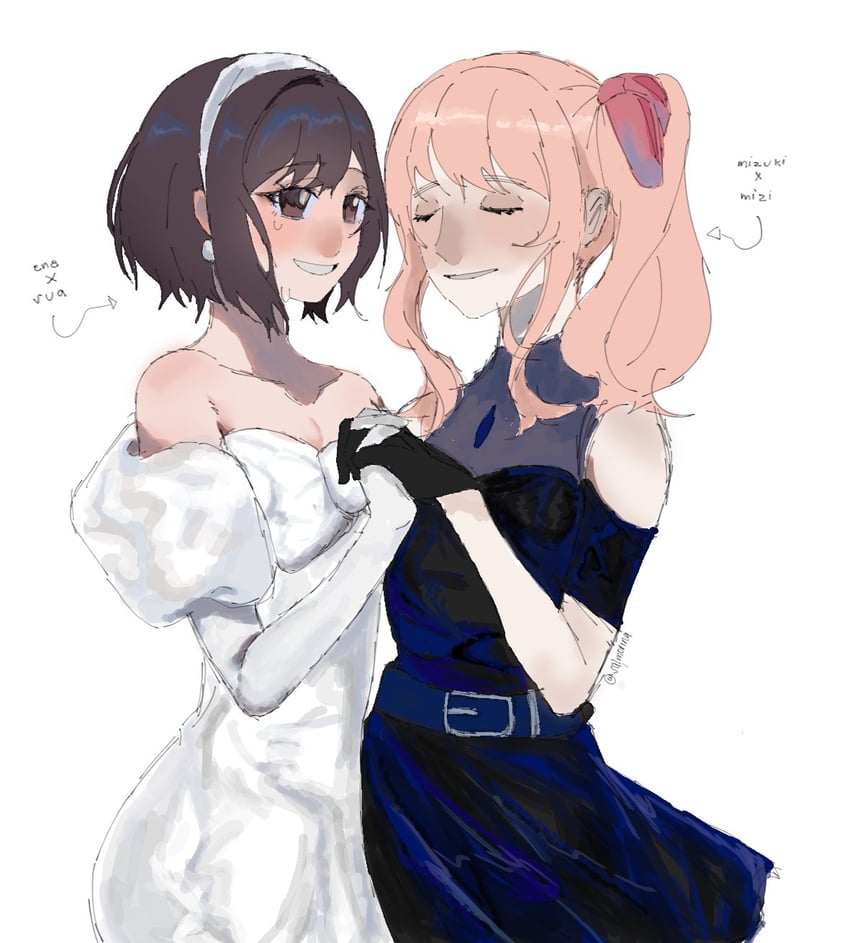 shinonome ena, akiyama mizuki, sua, and mizi (project sekai and 1 more) drawn by rinnie_salmon