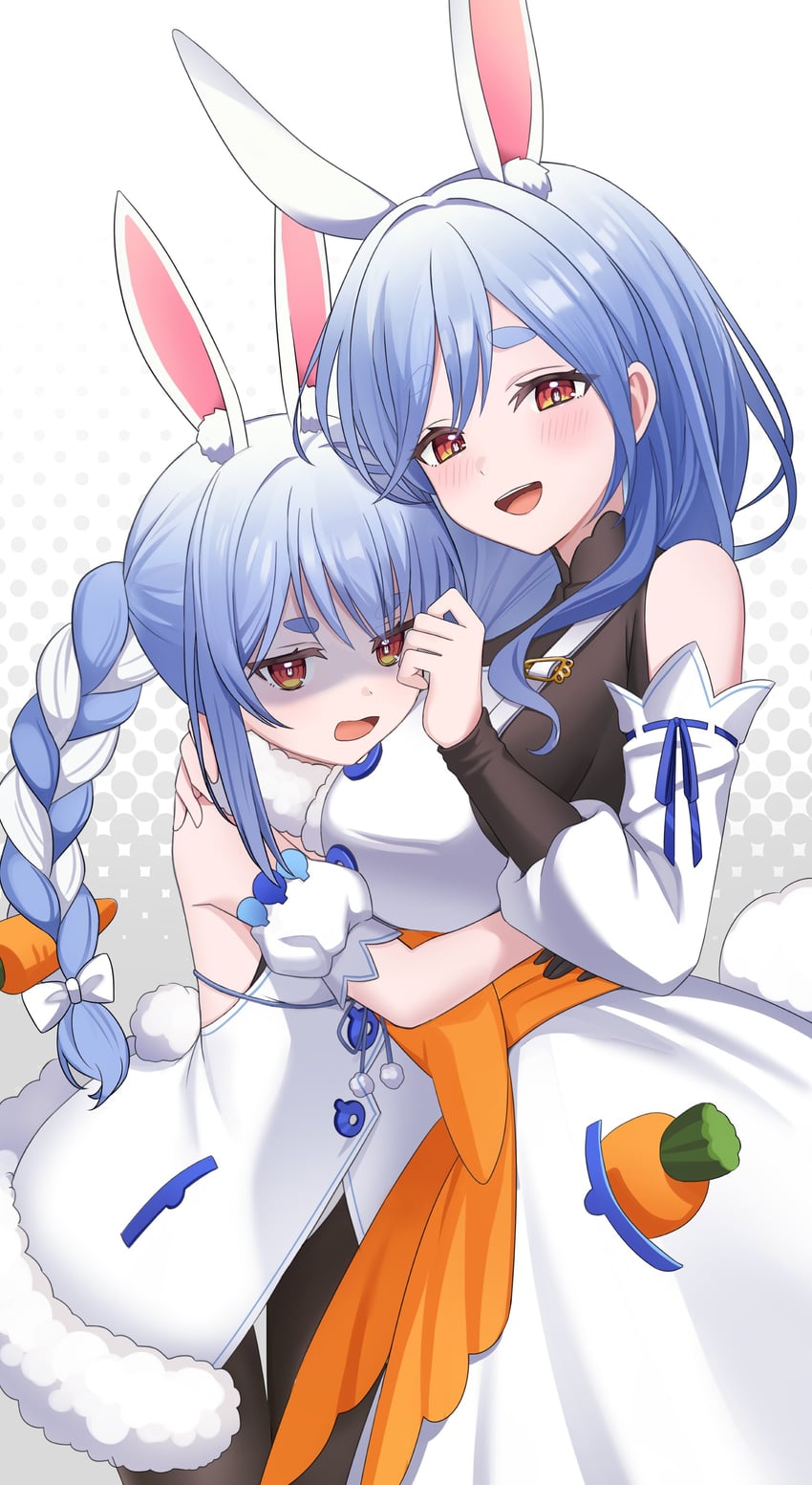 usada pekora and pekomama (hololive) drawn by noraneco117