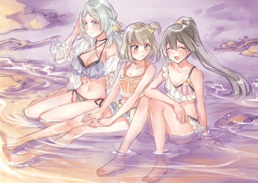 tokime shizuka, toki sunao, and hiroe chiharu (mahou shoujo madoka magica and 1 more) drawn by yukishiro_(hitsuji)