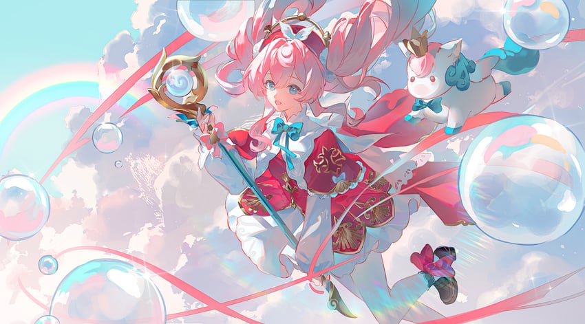 hyacine and little ica (honkai and 1 more) drawn by lin_zhi_mao