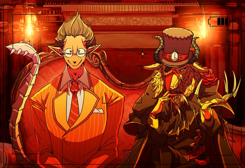 demiurge and ulbert alain odle (overlord) drawn by mashur00m