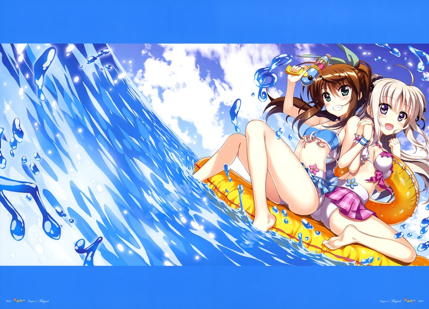 fuka reventon and rinne berlinetta (lyrical nanoha and 1 more) drawn by fujima_takuya