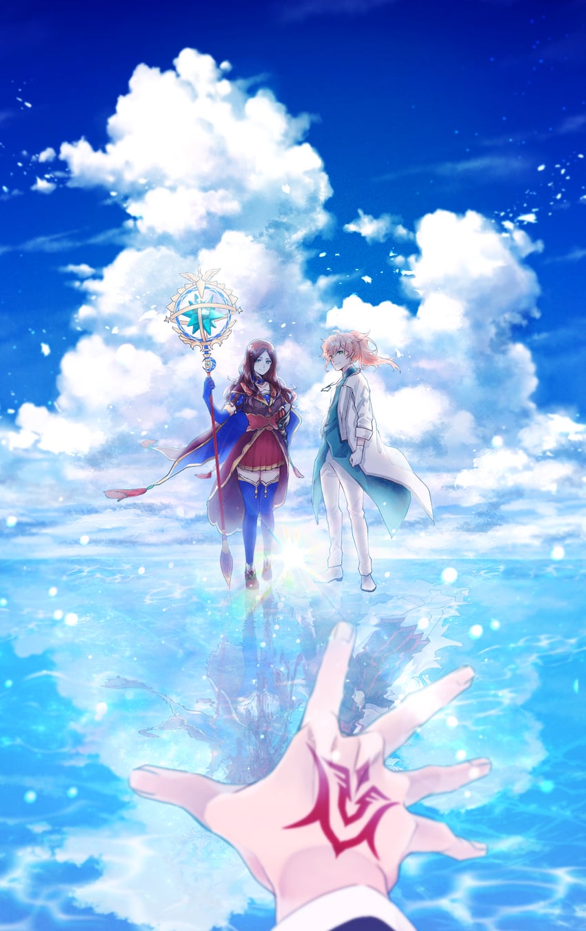 fujimaru ritsuka, leonardo da vinci, romani archaman, and solomon (fate and 1 more) drawn by syoagcl
