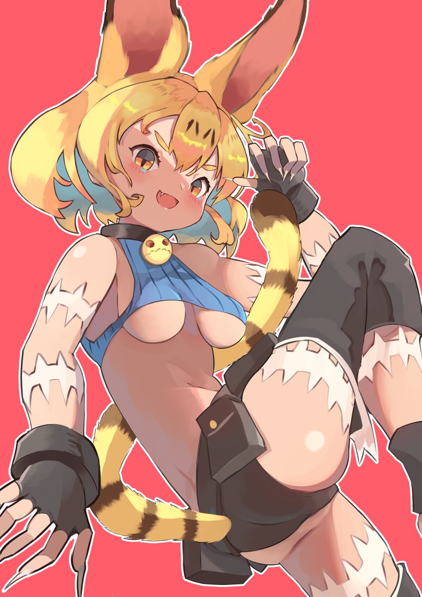 serval and ms. fortune (kemono friends and 1 more) drawn by osnmykk