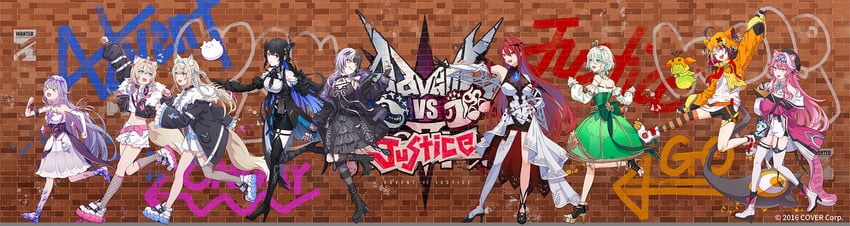 shiori novella, nerissa ravencroft, fuwawa abyssgard, mococo abyssgard, koseki bijou, and 5 more (hololive and 1 more)