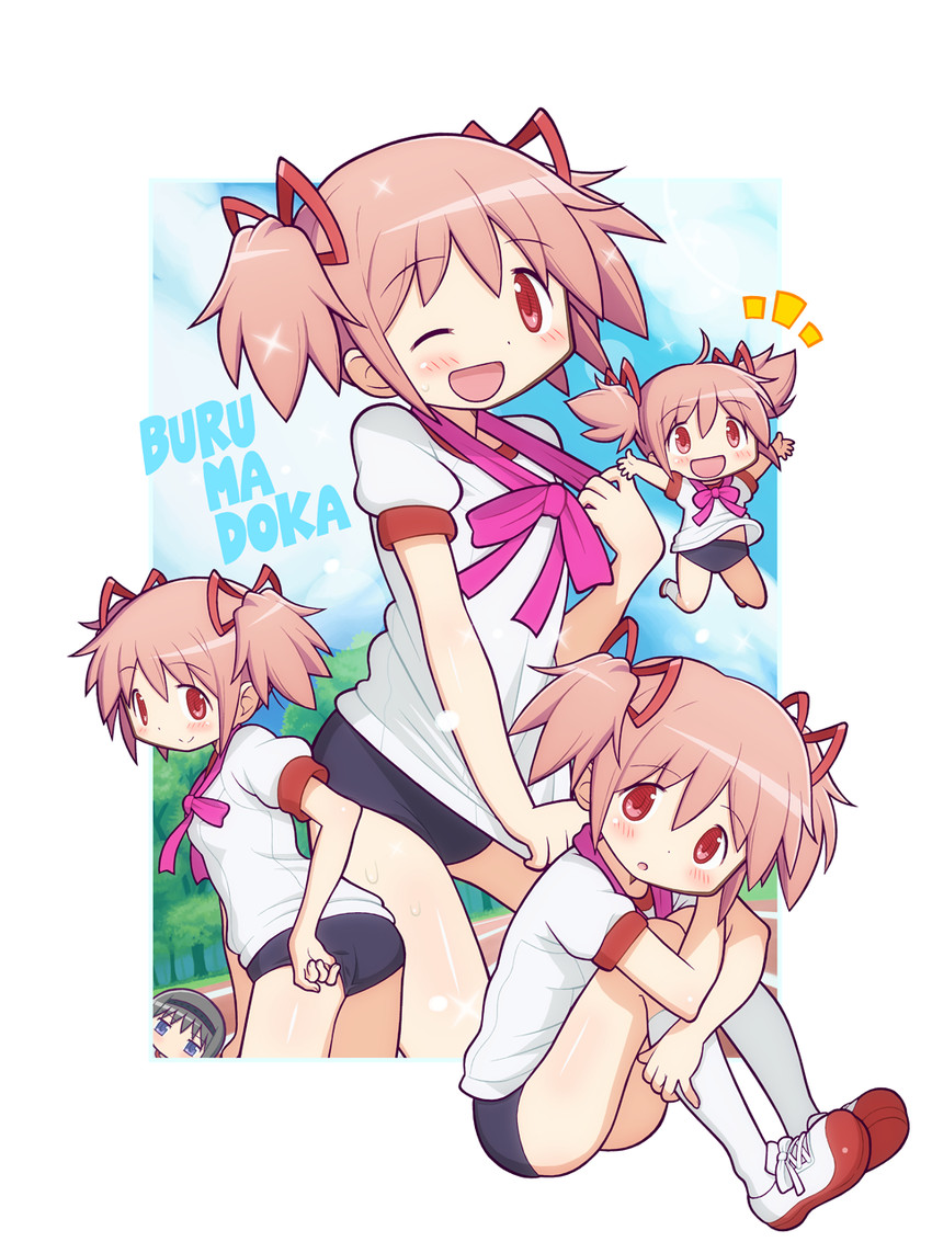 akemi homura and kaname madoka (mahou shoujo madoka magica) drawn by gecchu