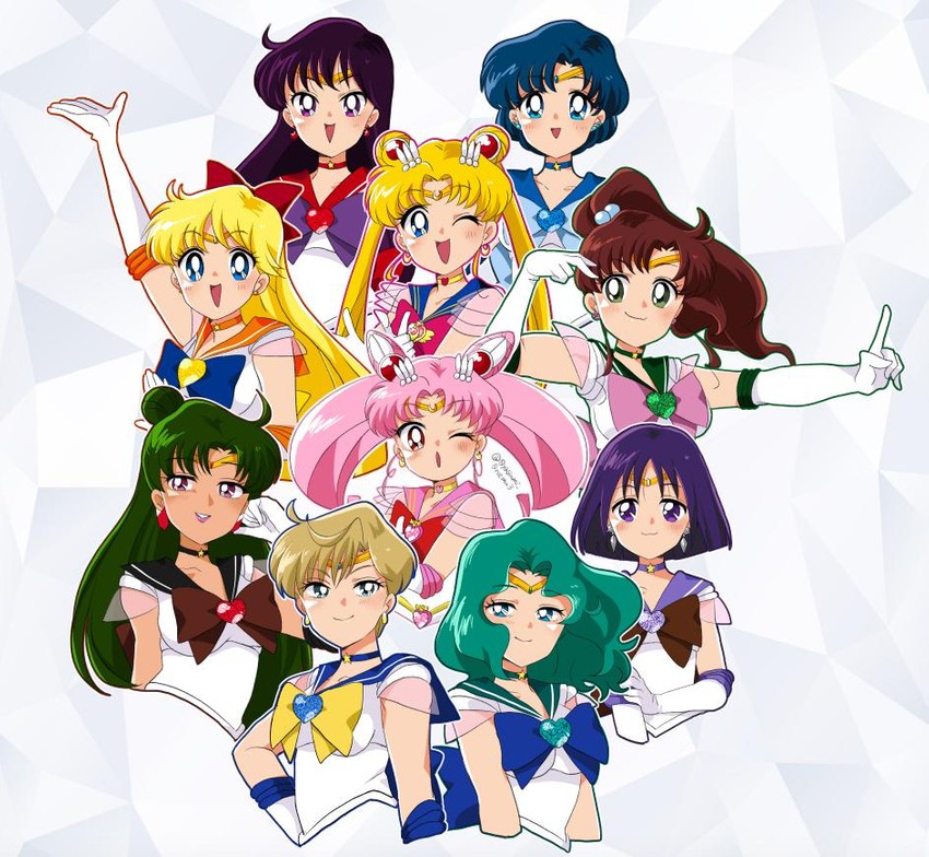 tsukino usagi, sailor moon, mizuno ami, aino minako, hino rei, and 25 more (bishoujo senshi sailor moon and 1 more) drawn by 0yasumi_0nemu3