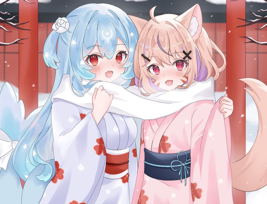 bao and shyrei faolan (indie virtual youtuber) drawn by astrachan949