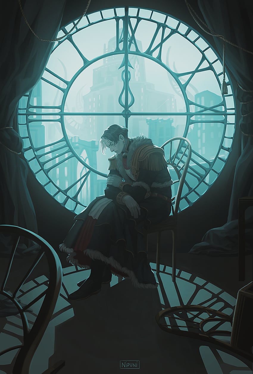 emet-selch (final fantasy and 1 more) drawn by nipuni