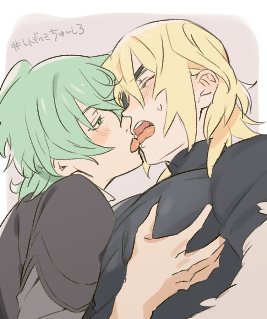dimitri alexandre blaiddyd and male byleth (fire emblem and 1 more) drawn by wa_fe