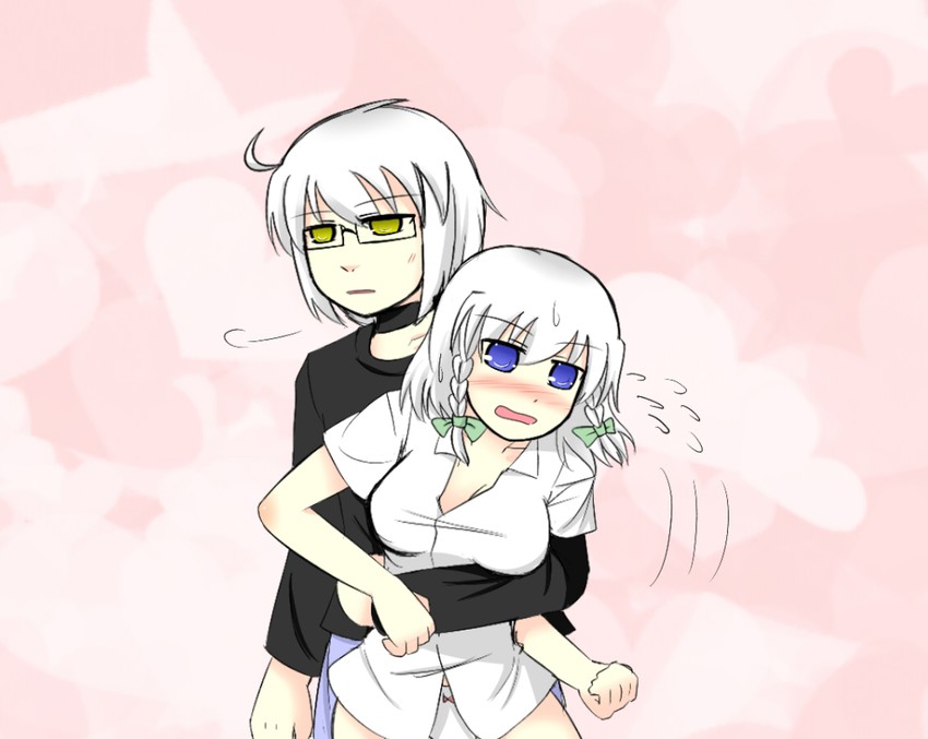 izayoi sakuya and morichika rinnosuke (touhou) drawn by kita_(higan)