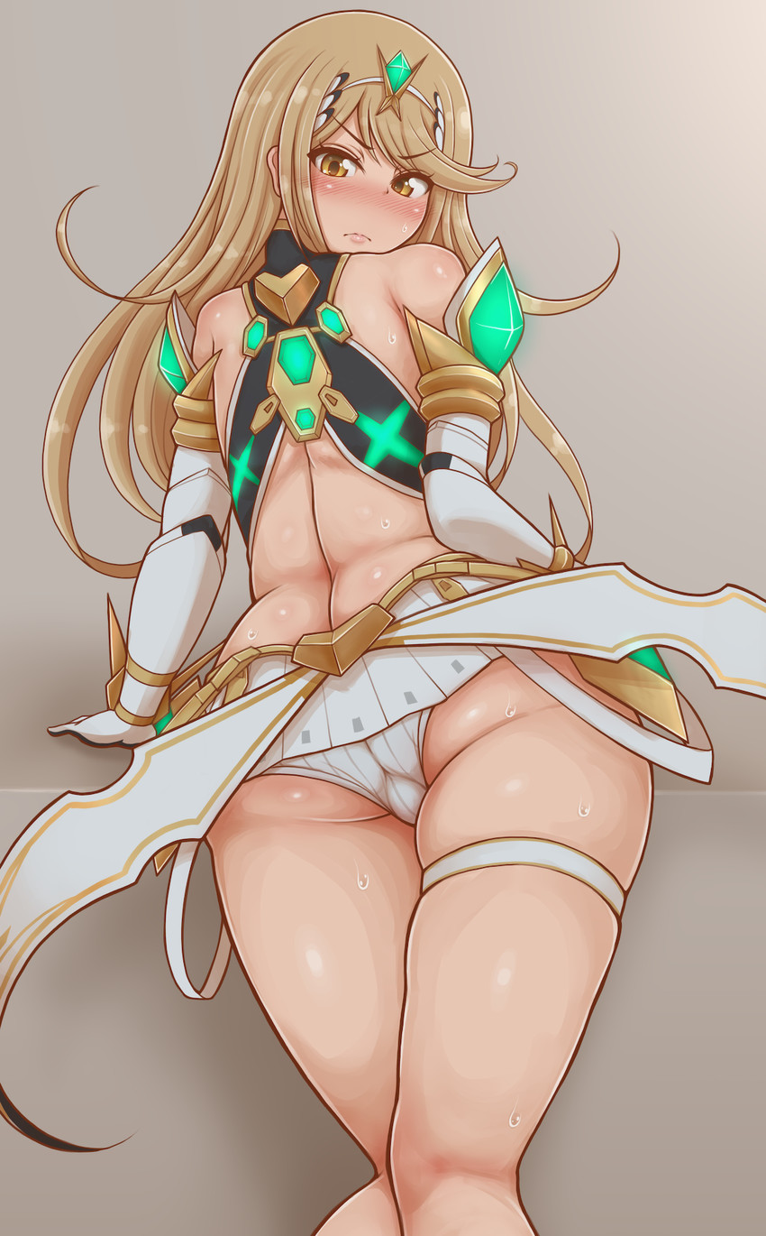 mythra (xenoblade chronicles and 1 more) drawn by ponponmaru