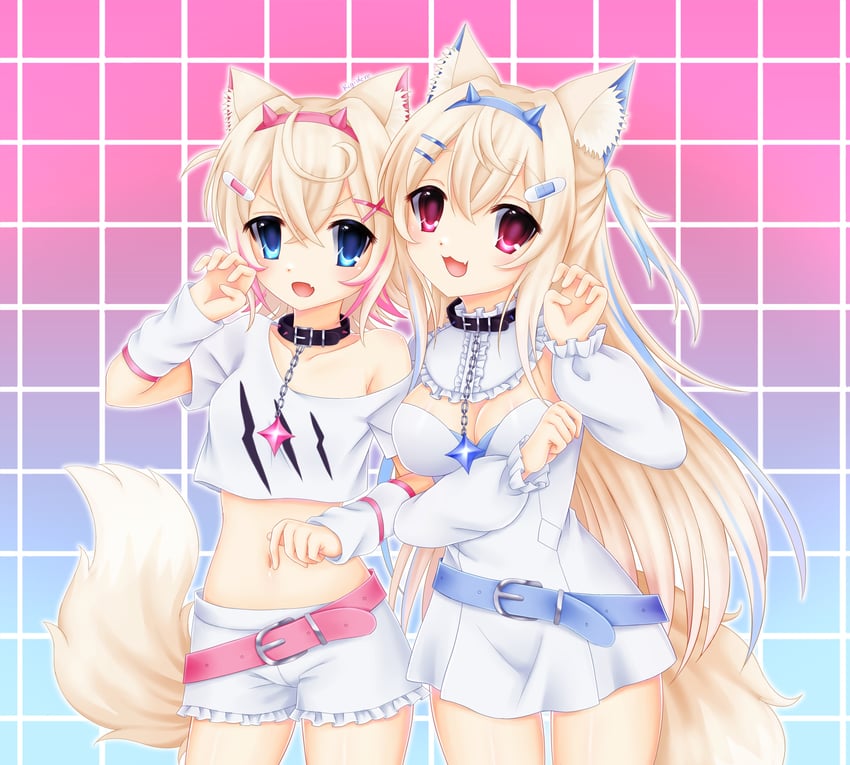 fuwawa abyssgard and mococo abyssgard (hololive and 1 more) drawn by kigidere