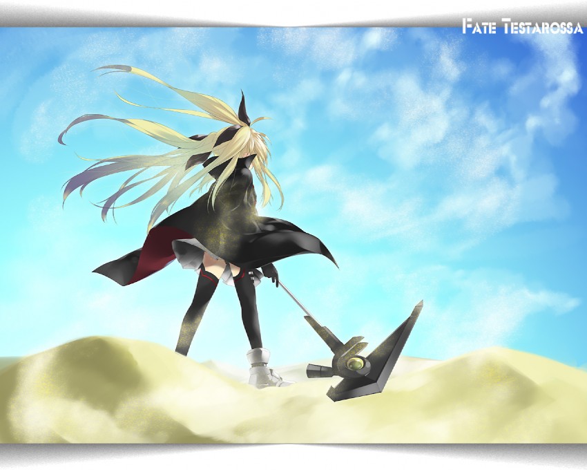 fate testarossa and bardiche (lyrical nanoha and 2 more) drawn by mizuki_makoto