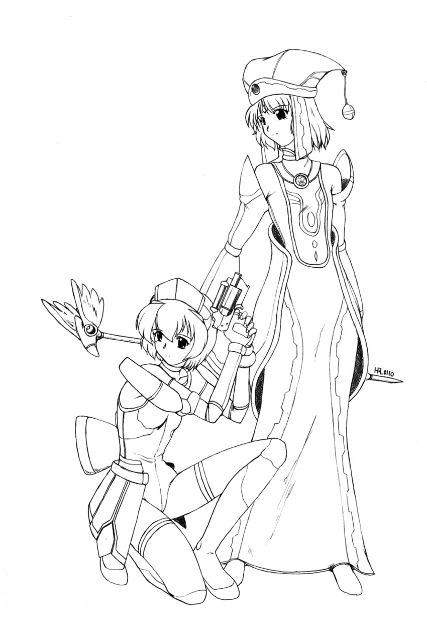 racaseal and fomarl (phantasy star and 1 more) drawn by harumachi_nagaaki
