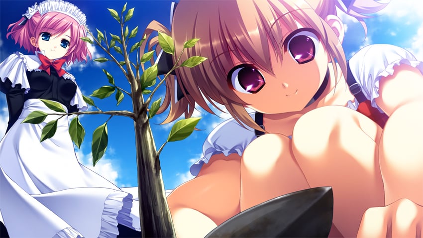 irisu makina and komine sachi (grisaia and 1 more) drawn by fumio_(ura_fmo)