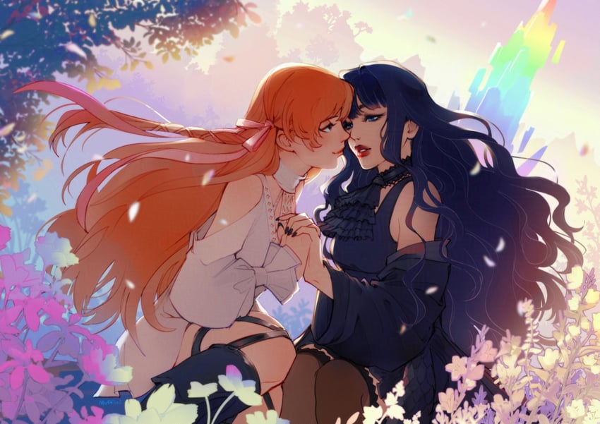 ryne waters and gaia (final fantasy and 1 more) drawn by britishmuffin