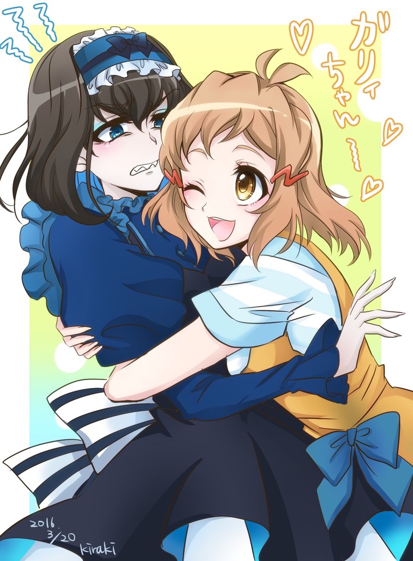 tachibana hibiki and garie tuman (senki zesshou symphogear) drawn by kiraki