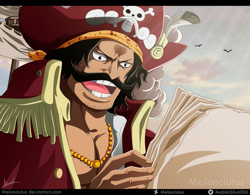gol d. roger (one piece) drawn by melonciutus
