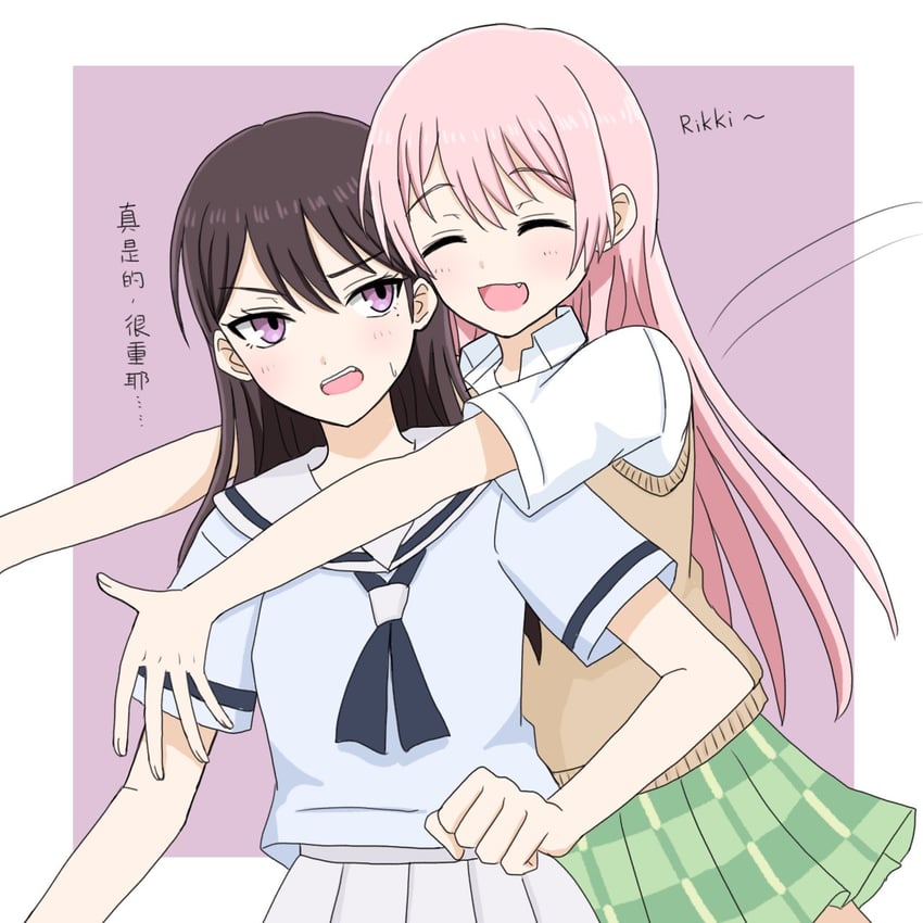 chihaya anon and shiina taki (bang dream! and 1 more) drawn by xiaoyu_(xiaoyu0308)
