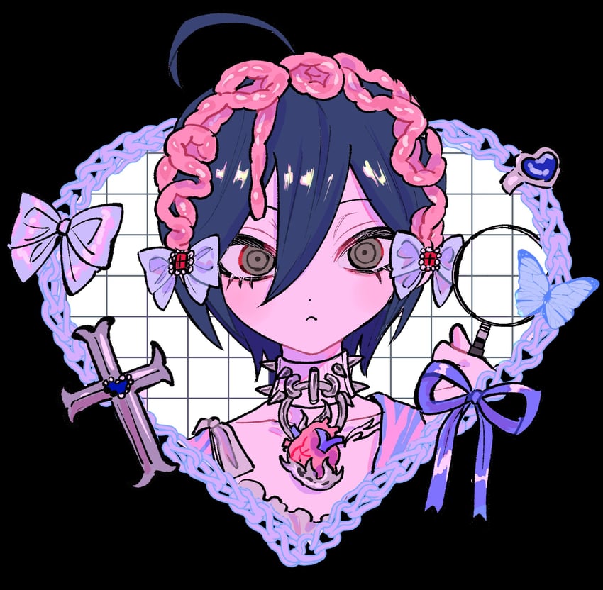 saihara shuichi (danganronpa and 1 more) drawn by inochi_memo_(oosawagidays)