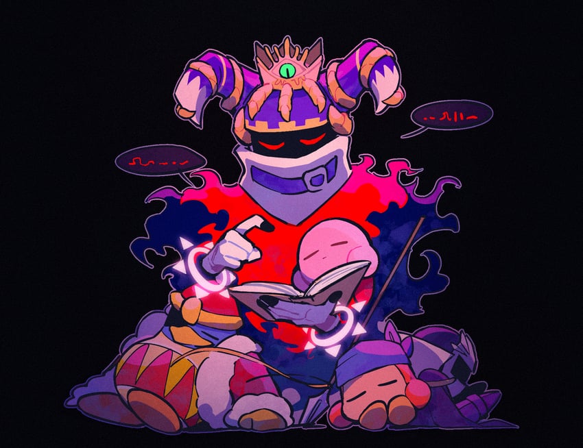 kirby, meta knight, king dedede, magolor, bandana waddle dee, and 1 more (kirby and 1 more) drawn by aluuuuu721