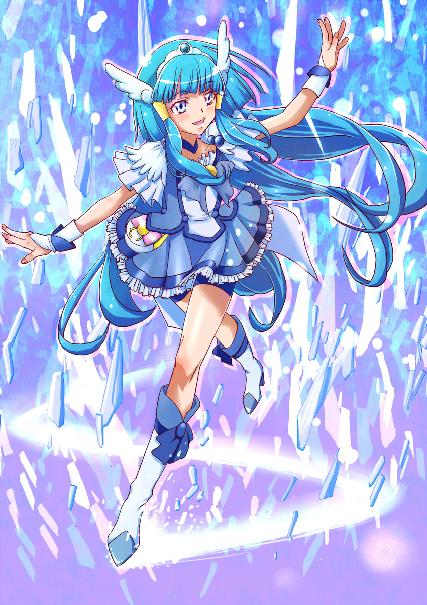 aoki reika and cure beauty (precure and 1 more) drawn by amawa_kazuhiro