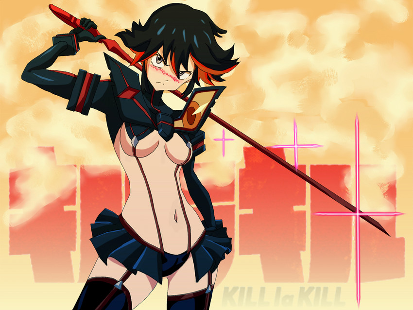 matoi ryuuko and senketsu (kill la kill) drawn by zeke_(analogmon)