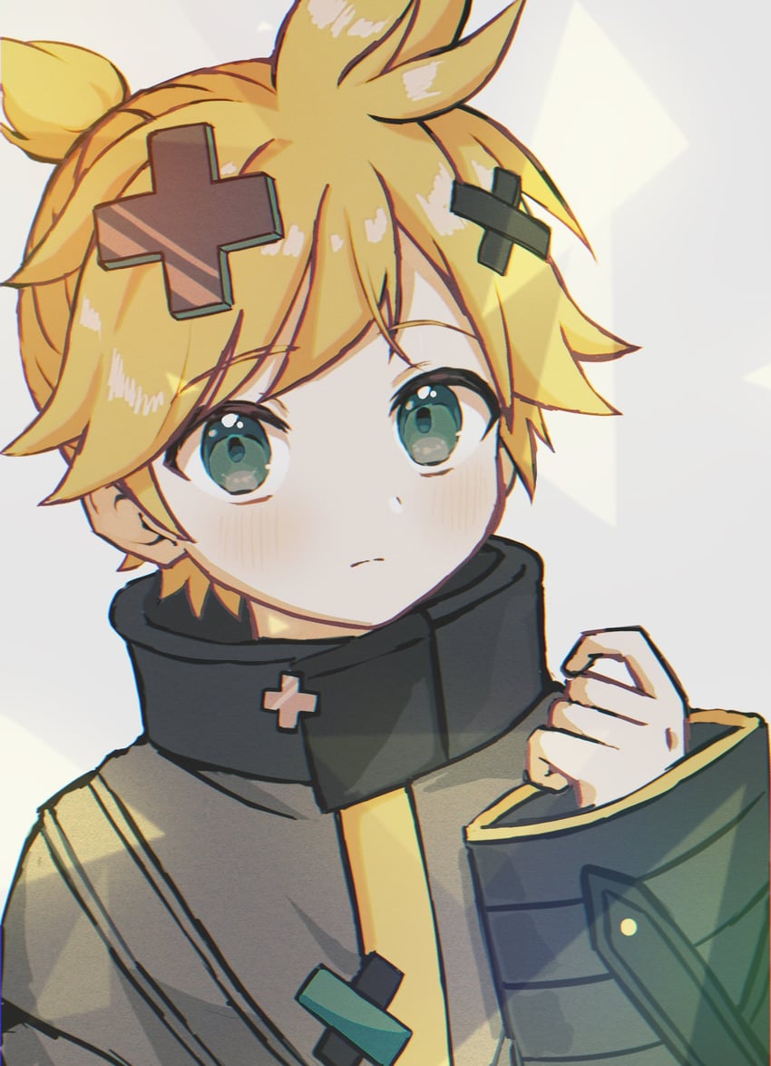 kagamine len (vocaloid and 2 more) drawn by kam0me_25