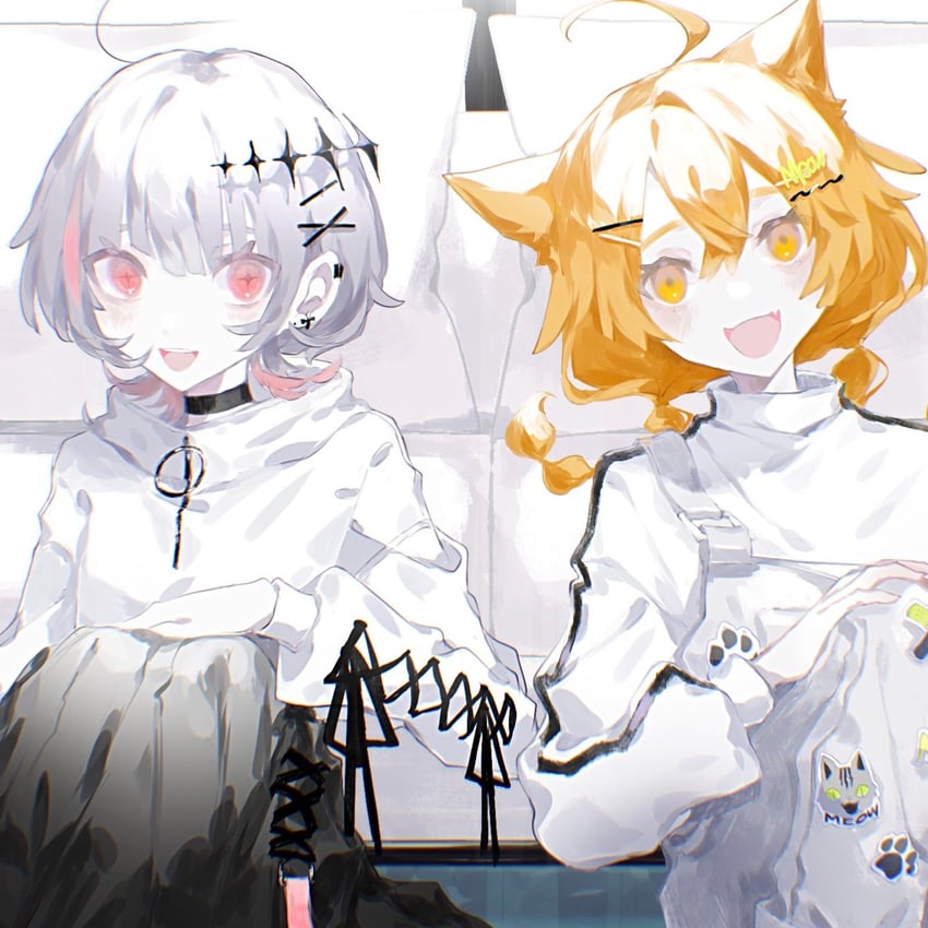 dtto. and neko facier (original and 1 more) drawn by medakataberu