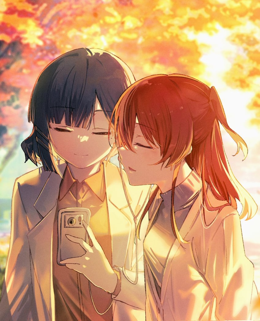 kita ikuyo and yamada ryo (bocchi the rock!) drawn by yoru_kiri