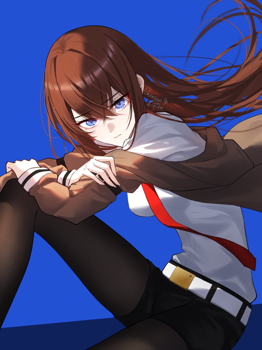 makise kurisu (science adventure and 1 more) drawn by shirase_rin
