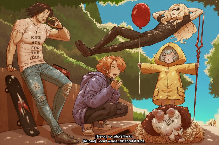 roronoa zoro, hello kitty, hibiki ryouga, luce, alucard, and 4 more (one piece and 9 more) drawn by haraya_manawari