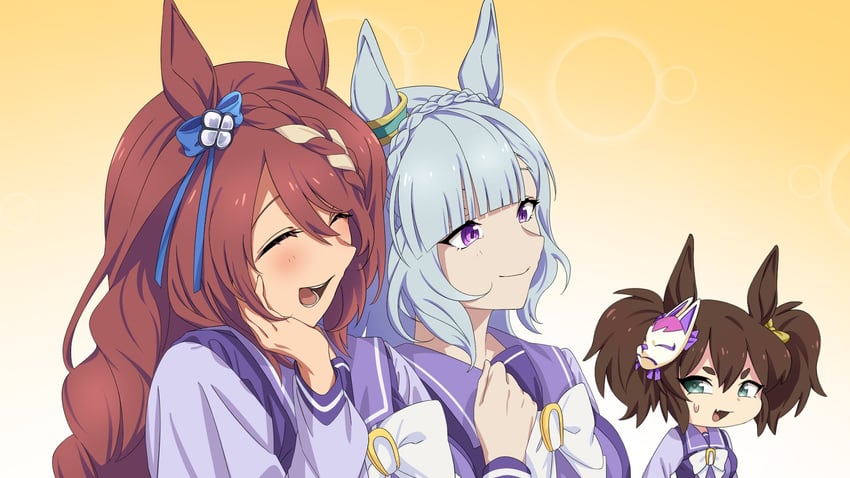 super creek, mejiro ardan, and inari one (umamusume and 1 more) drawn by yangmal_(uma_red_sheep)