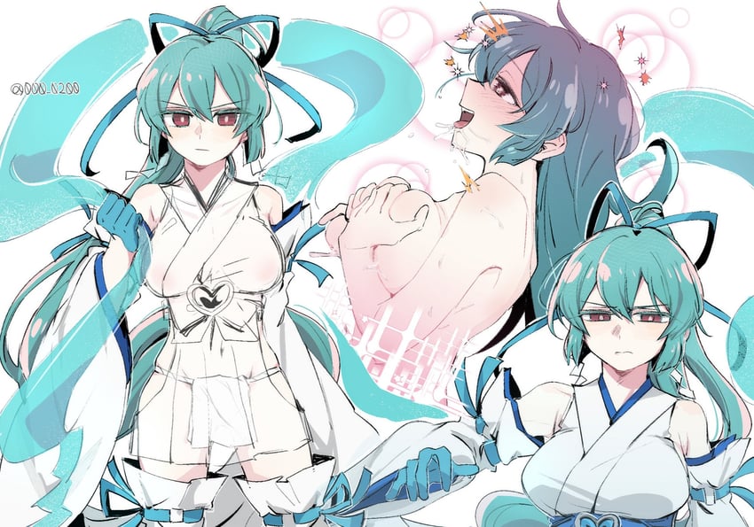 minakami sayo and magia azure (mahou shoujo ni akogarete) drawn by an_sin