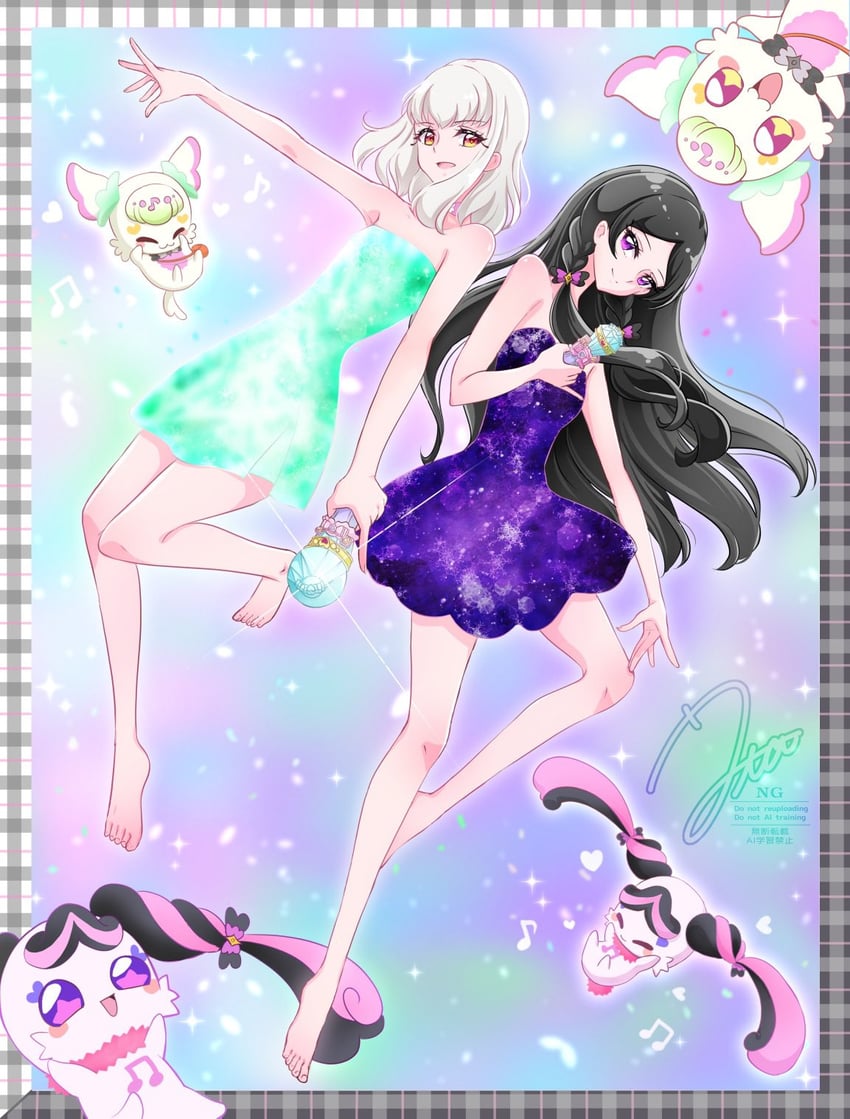 purirun and meroron (precure and 1 more) drawn by uta_(yagashiro25)
