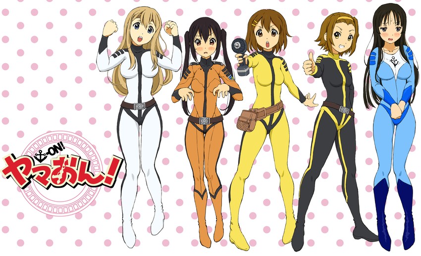 akiyama mio, nakano azusa, hirasawa yui, tainaka ritsu, and kotobuki tsumugi (k-on! and 2 more) drawn by iwasan