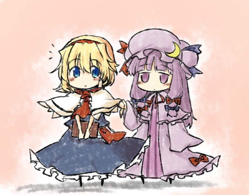 alice margatroid and patchouli knowledge (touhou) drawn by lysander_z