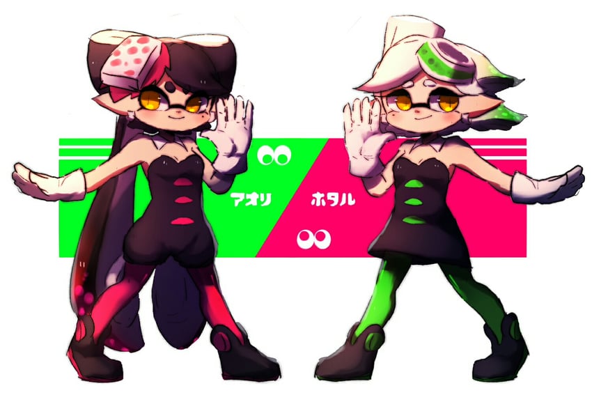callie and marie (splatoon and 1 more) drawn by wuju59