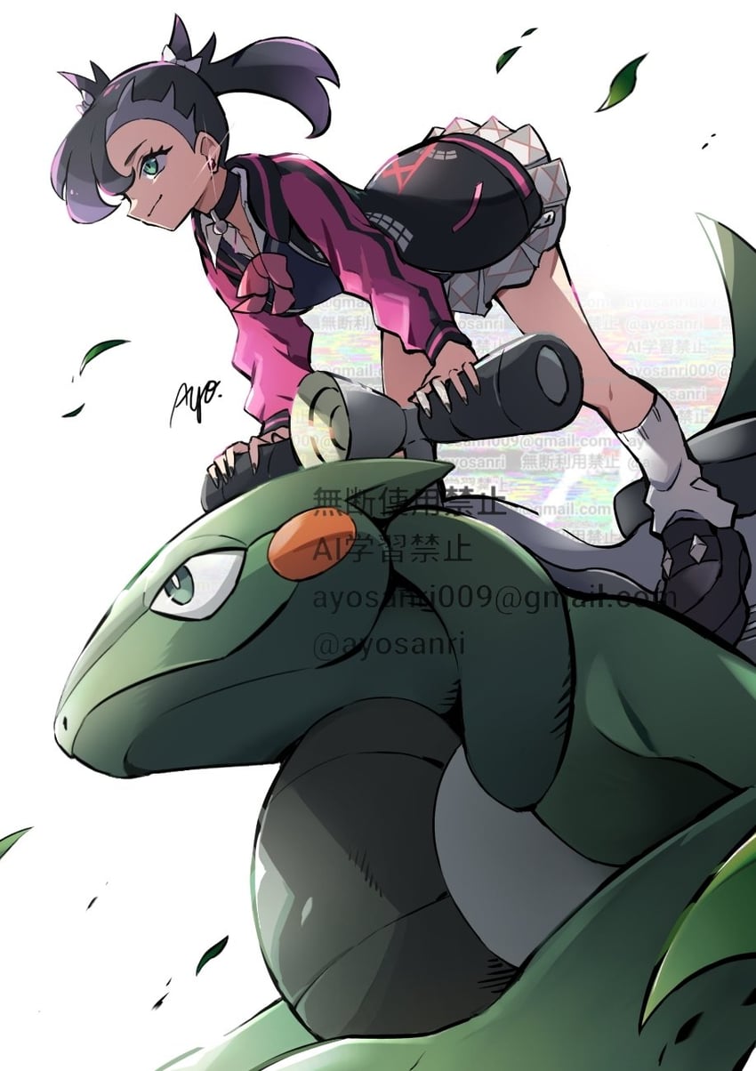 marnie and cyclizar (pokemon and 1 more) drawn by ayo_(ayosanri009)