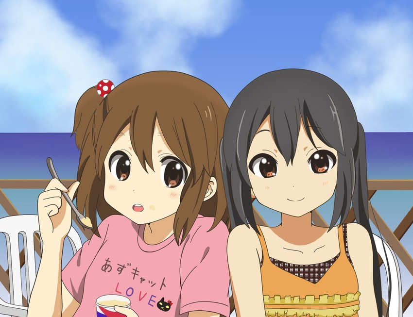 nakano azusa and hirasawa yui (k-on!) drawn by ryoutan