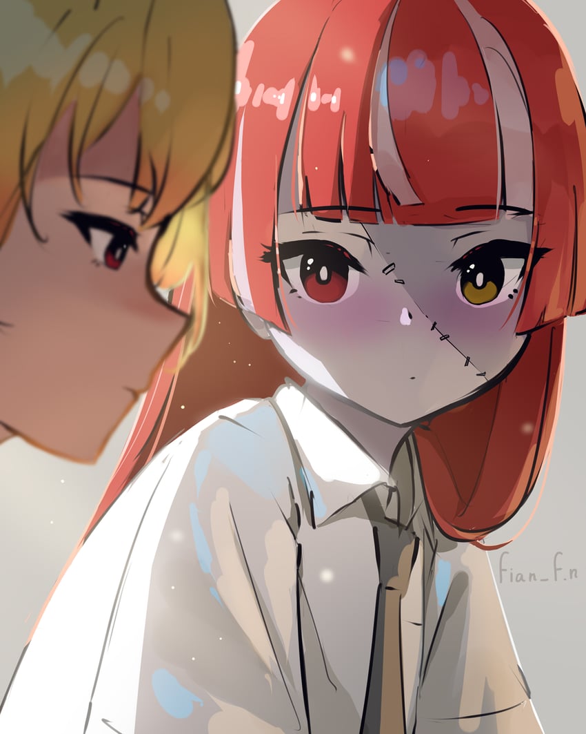 kureiji ollie and kaela kovalskia (hololive and 1 more) drawn by fian_f.n