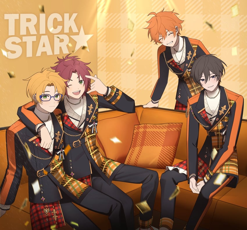 isara mao, akehoshi subaru, yuuki makoto, and hidaka hokuto (ensemble stars!) drawn by bbahot