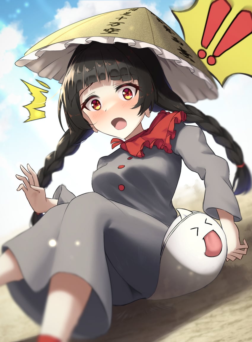 yatadera narumi and bakebake (touhou) drawn by yosshy
