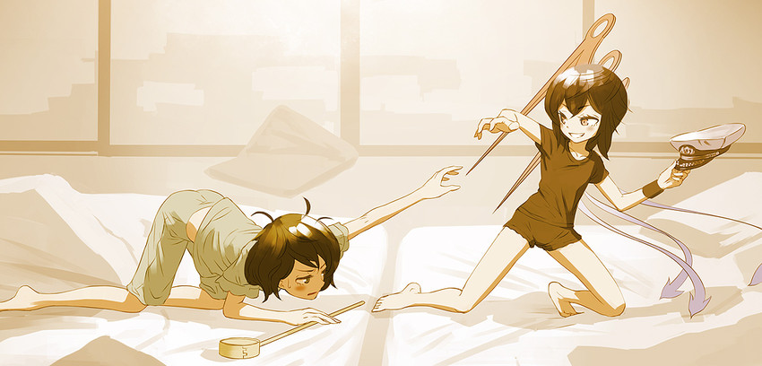 houjuu nue and murasa minamitsu (touhou) drawn by yamamomo_(plank)