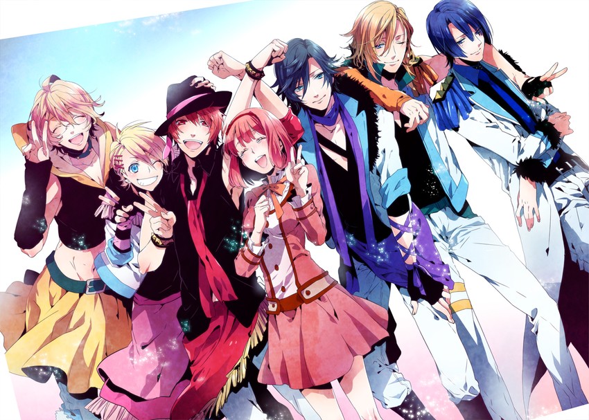 nanami haruka, kurusu shou, shinomiya natsuki, ichinose tokiya, ittoki otoya, and 2 more (uta no prince-sama) drawn by nakagawa_waka