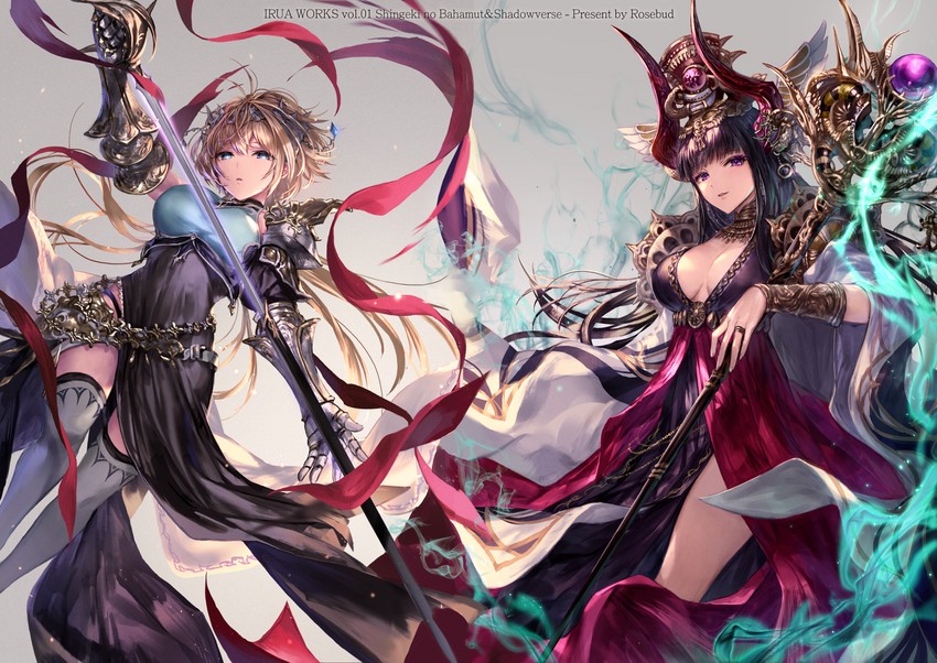 nephthys and roland (shingeki no bahamut and 1 more) drawn by irua